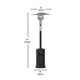 Black |#| Outdoor Patio Heater - Black - 7.5 Feet Round Steel Patio Heater - 40,000 BTU's