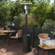 Black |#| Outdoor Patio Heater - Black - 7.5 Feet Round Steel Patio Heater - 40,000 BTU's