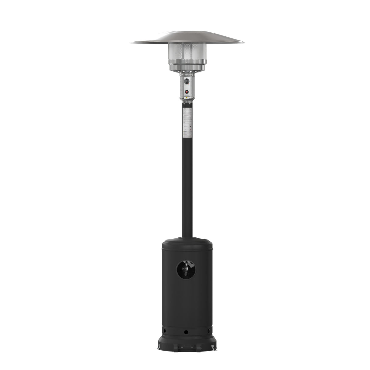 Black |#| Outdoor Patio Heater - Black - 7.5 Feet Round Steel Patio Heater - 40,000 BTU's