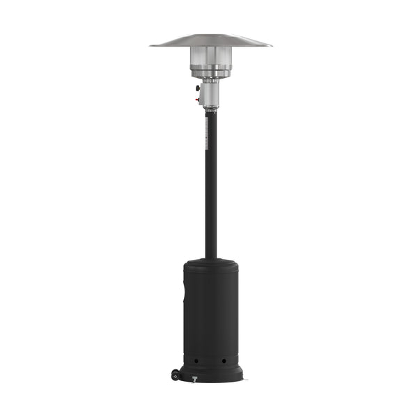 Black |#| Outdoor Patio Heater - Black - 7.5 Feet Round Steel Patio Heater - 40,000 BTU's