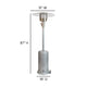 Silver |#| Outdoor Patio Heater - Silver - 7.5 Feet Round Steel Patio Heater - 40,000 BTU's