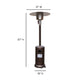 Bronze |#| Outdoor Patio Heater - Bronze - 7.5 Feet Round Steel Patio Heater - 40,000 BTU's