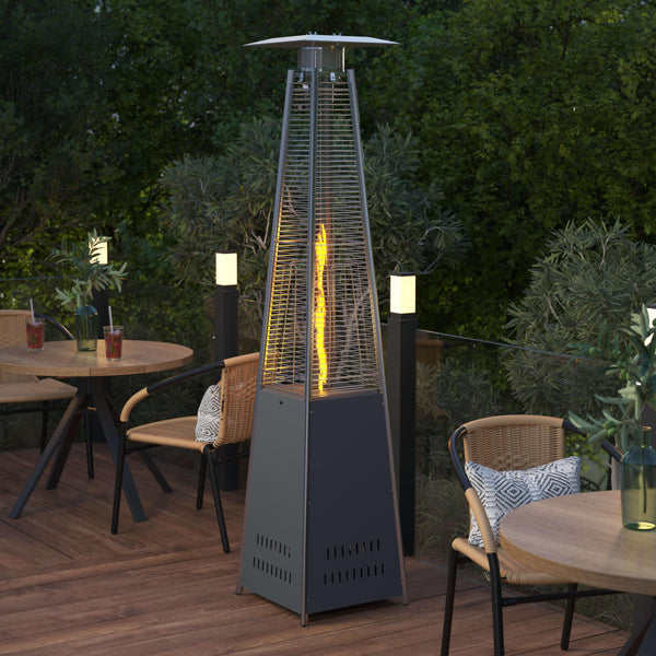 Slate Gray |#| Outdoor Patio Heater - Slate Gray-7.5 Feet Round Steel Patio Heater-42,000 BTU's