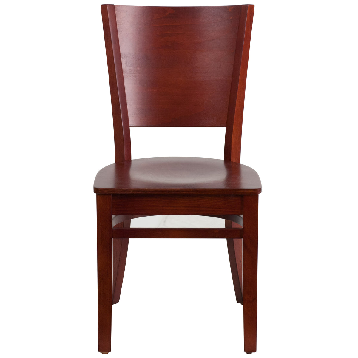 Mahogany Wood Seat/Mahogany Wood Frame |#| Solid Back Mahogany Wood Restaurant Chair - Hospitality Seating