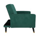 Emerald |#| Convertible Split Back Futon Sofa Sleeper with Wooden Legs in Emerald Velvet