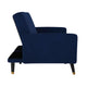 Navy |#| Convertible Split Back Futon Sofa Sleeper with Wooden Legs in Navy Velvet
