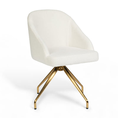 Upholstered Stationary Swivel Home Office Chair - View 1