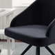 Gray Velvet/Oil Rubbed Bronze |#| Velvet Upholstered Stationary Swivel Home Office Chair -Gray/Oil Bronze