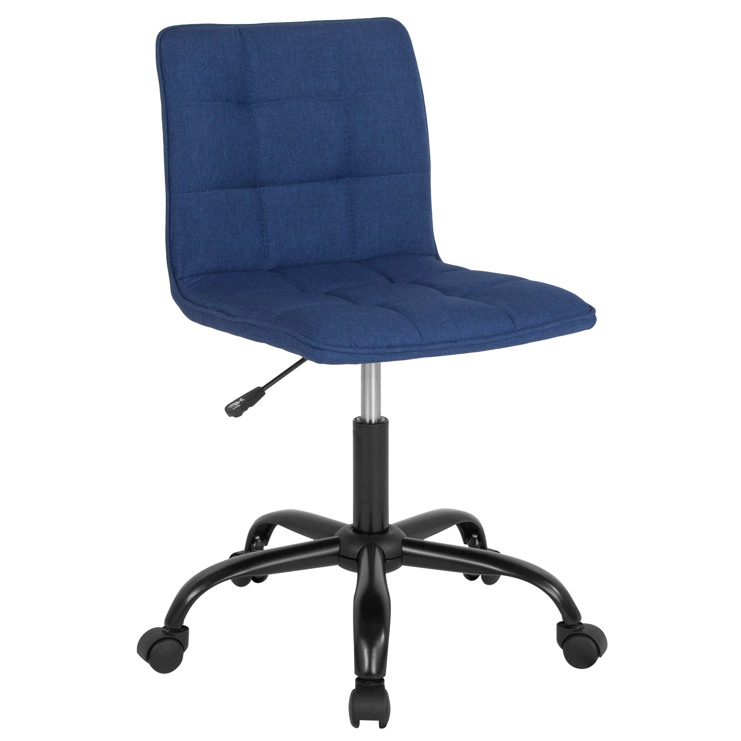 Blue armless clearance office chair