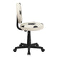 Black and White |#| Soccer Vinyl Upholstered Swivel Task Office Chair with Adjustable Height