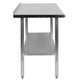 48"W x 24"D |#| Stainless Steel 18 Gauge Work Table with Backsplash and Shelf, NSF - 48"W x 24"D