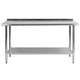 60"W x 24"D |#| Stainless Steel 18 Gauge Work Table with Backsplash and Shelf, NSF - 60"W x 24"D