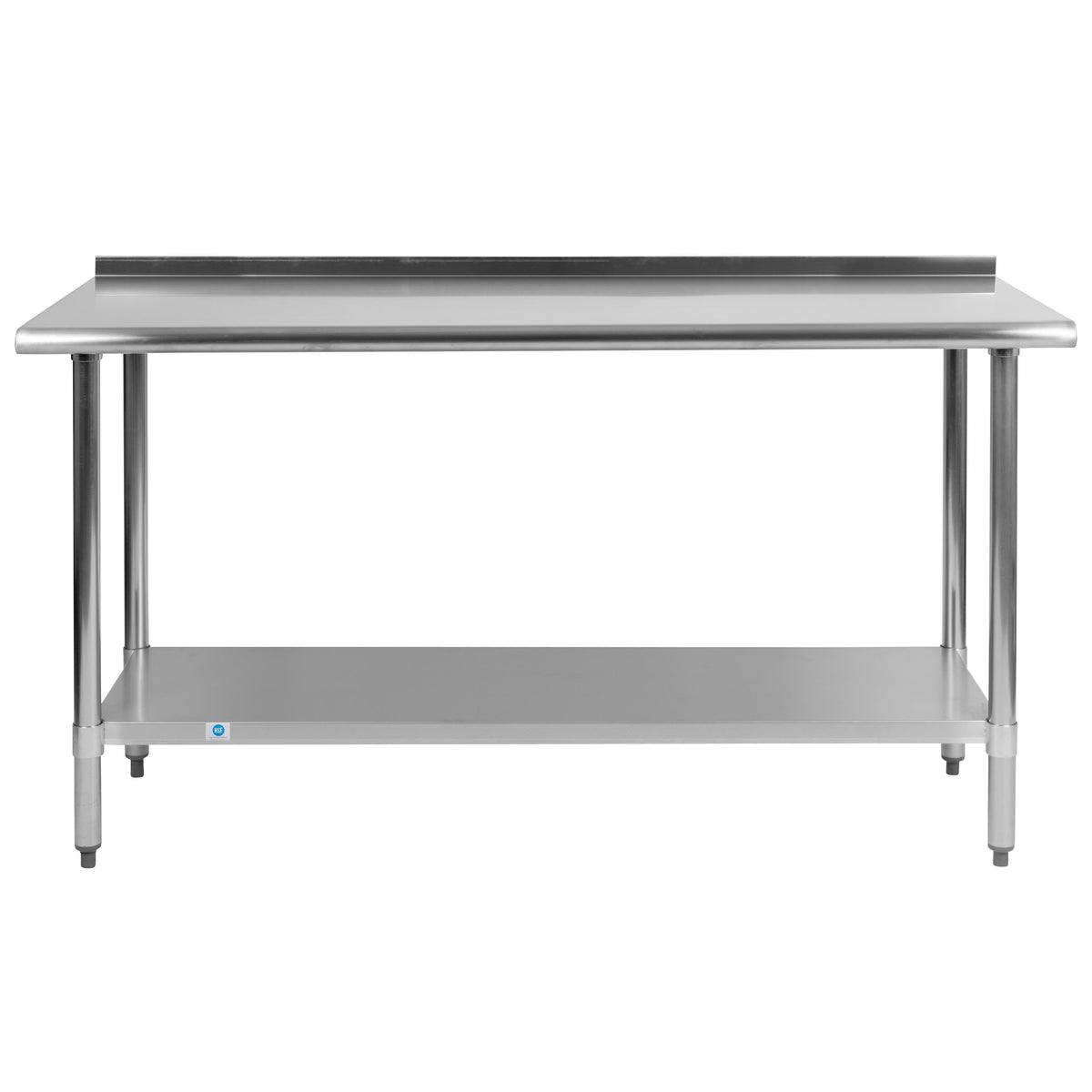 60"W x 24"D |#| Stainless Steel 18 Gauge Work Table with Backsplash and Shelf, NSF - 60"W x 24"D