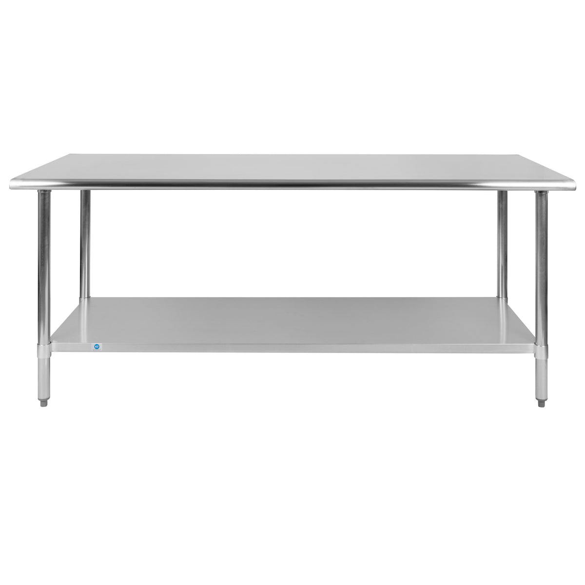 72"W x 30"D |#| Stainless Steel 18 Gauge Work Table with Undershelf, NSF - 72"W x 30"D x 34.5"H