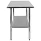 48"W x 24"D |#| Stainless Steel 18 Gauge Work Table with Undershelf, NSF - 48"W x 24"D x 34.5"H