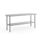 72"W x 30"D |#| Stainless Steel 18 Gauge Work Table with Undershelf, NSF - 72"W x 30"D x 34.5"H
