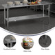 72"W x 30"D |#| Stainless Steel 18 Gauge Work Table with Undershelf, NSF - 72"W x 30"D x 34.5"H