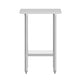 24"W x 18"D |#| Commercial Stainless Steel 18 Gauge Work Table with Undershelf - 24x18