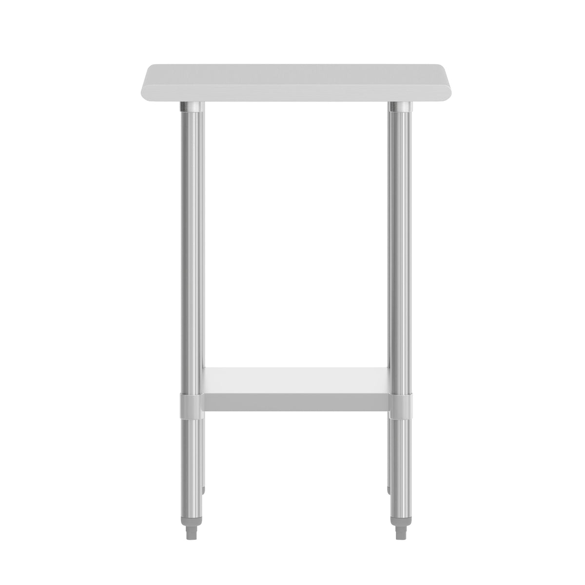 24"W x 18"D |#| Commercial Stainless Steel 18 Gauge Work Table with Undershelf - 24x18