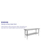 60"W x 24"D |#| Stainless Steel 18 Gauge Work Table with Undershelf, NSF - 60"W x 24"D x 34.5"H