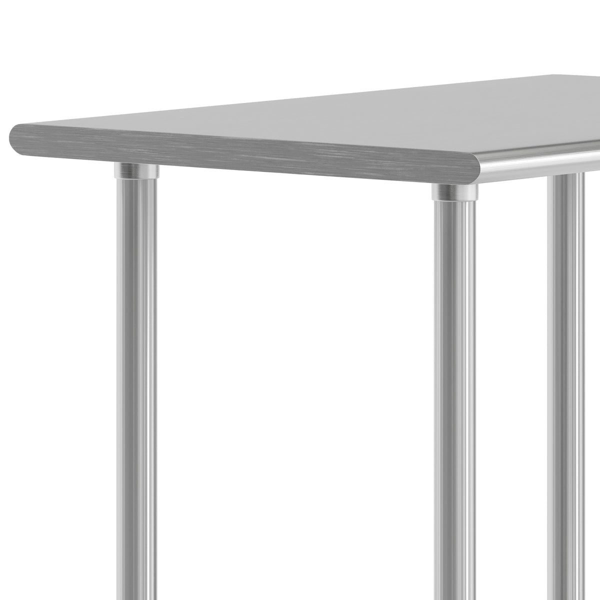 24"W x 36"D |#| Commercial Stainless Steel 18 Gauge Work Table with Undershelf - 24x36