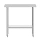 24"W x 36"D |#| Commercial Stainless Steel 18 Gauge Work Table with Undershelf - 24x36