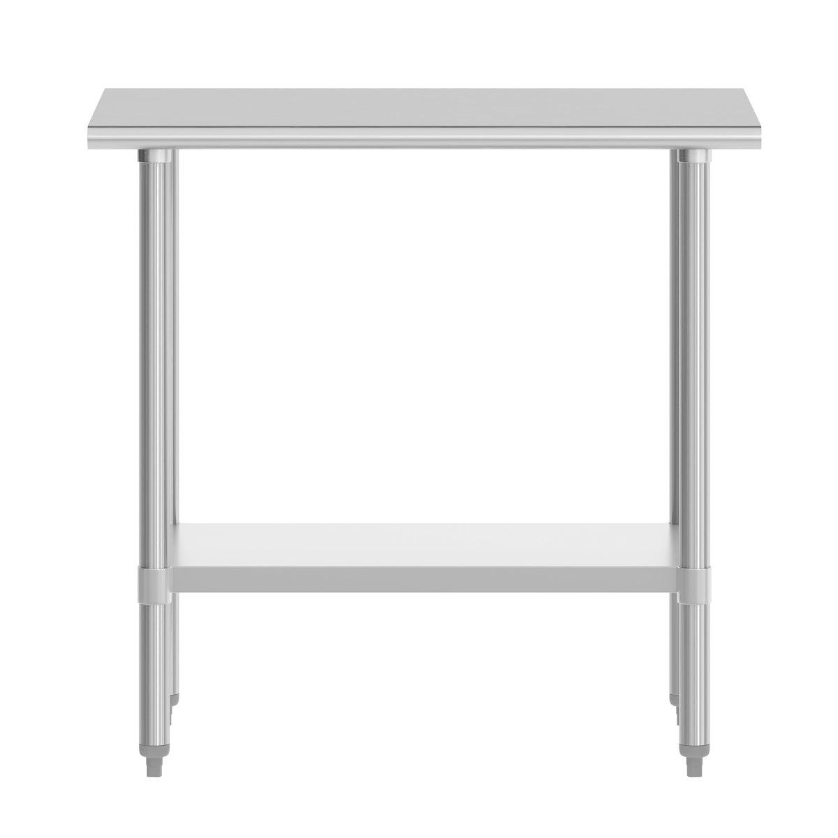 24"W x 36"D |#| Commercial Stainless Steel 18 Gauge Work Table with Undershelf - 24x36