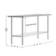 72"W x 24"D x 34.5"H |#| Commercial Stainless Steel 18 Gauge Work Table with Undershelf - 24x72