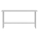 72"W x 24"D x 34.5"H |#| Commercial Stainless Steel 18 Gauge Work Table with Undershelf - 24x72