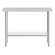 48"W x 30"D x 34.5"H |#| Commercial Stainless Steel 18 Gauge Work Table with Undershelf - 30x48