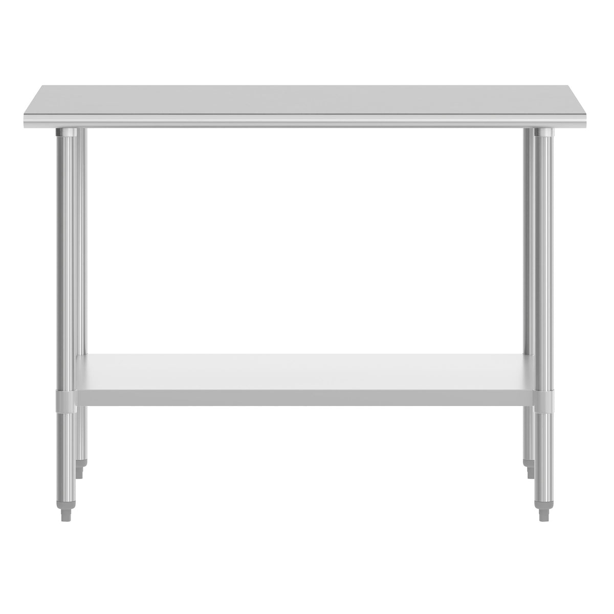 48"W x 30"D x 34.5"H |#| Commercial Stainless Steel 18 Gauge Work Table with Undershelf - 30x48