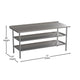 72"W x 30"D |#| 72"W x 30"D NSF Stainless Steel 18 Gauge Work Table - Backsplash and 2 Shelves