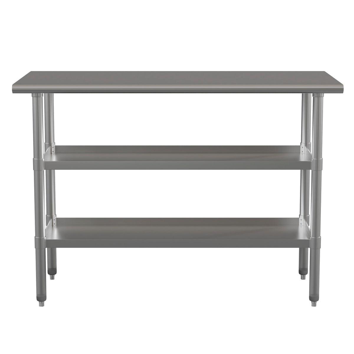 48"W x 24"D |#| 48"W x 24"D NSF Stainless Steel 18 Gauge Work Table with 2 Undershelves