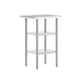 24"W x 18"D |#| Commercial Stainless Steel 18 Gauge Work Table with 2 Undershelves - 24x18