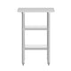 24"W x 18"D |#| Commercial Stainless Steel 18 Gauge Work Table with 2 Undershelves - 24x18