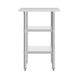 24"W x 36"D |#| Commercial Stainless Steel 18 Gauge Work Table with 2 Undershelves - 24x36