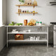 72"W x 24"D x 34.5"H |#| Commercial Stainless Steel 18 Gauge Work Table with 2 Undershelves - 24x72