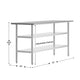 72"W x 24"D x 34.5"H |#| Commercial Stainless Steel 18 Gauge Work Table with 2 Undershelves - 24x72
