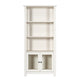 White |#| 3 Tier Farmhouse Style Storage Cabinet Bookshelf with Glass Doors - White