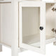 White |#| 3 Tier Farmhouse Style Storage Cabinet Bookshelf with Glass Doors - White