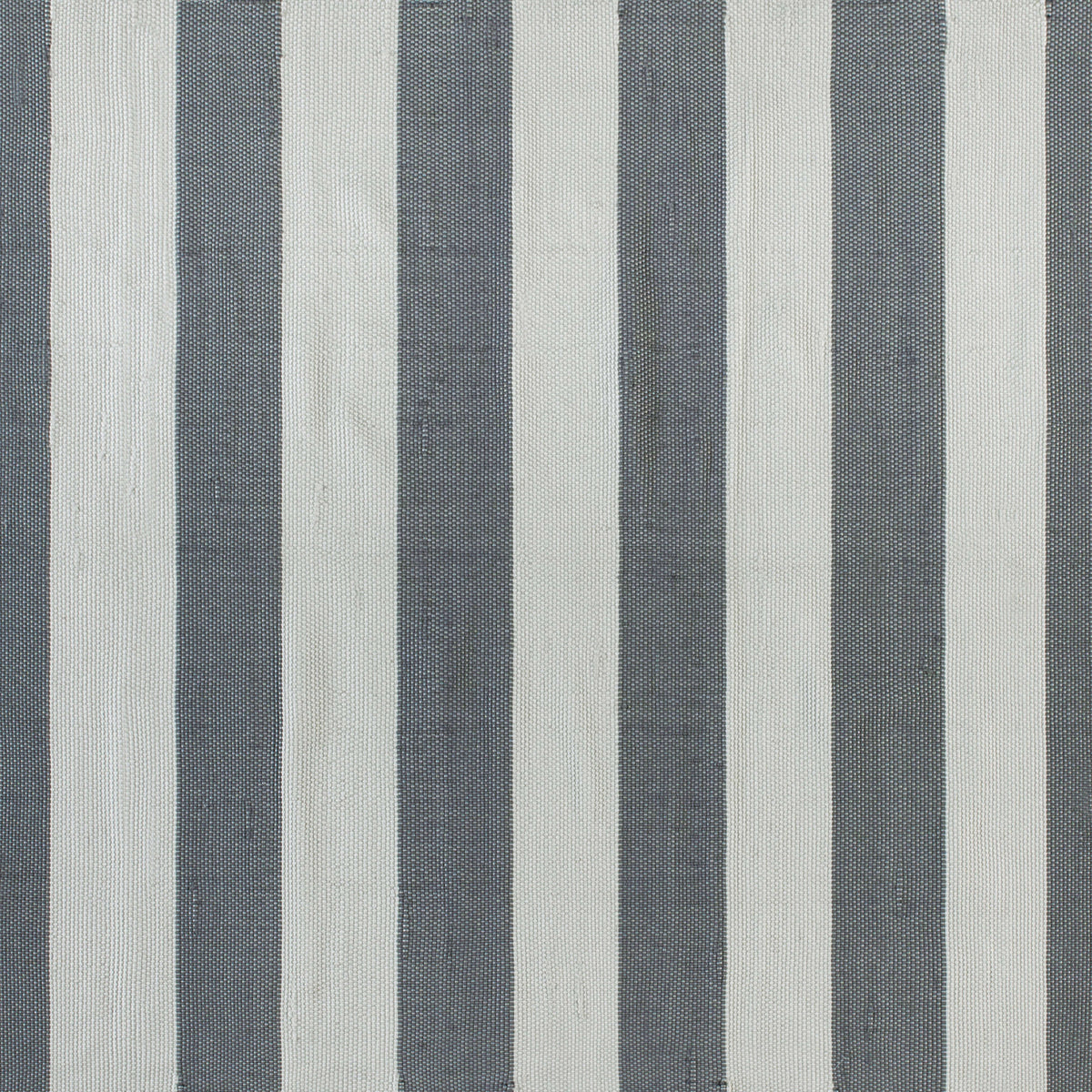 5' x 7' Indoor/Outdoor Handwoven Grey & White Striped Cabana Style Area Rug