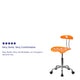 Orange |#| Vibrant Orange and Chrome Swivel Task Office Chair with Tractor Seat