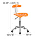 Orange |#| Vibrant Orange and Chrome Swivel Task Office Chair with Tractor Seat