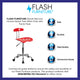 Red |#| Vibrant Red and Chrome Swivel Task Office Chair with Tractor Seat