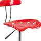 Red |#| Vibrant Red and Chrome Swivel Task Office Chair with Tractor Seat