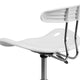 White |#| Vibrant White and Chrome Swivel Task Office Chair with Tractor Seat