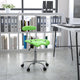 Apple Green |#| Vibrant Apple Green and Chrome Swivel Task Office Chair with Tractor Seat