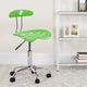 Apple Green |#| Vibrant Apple Green and Chrome Swivel Task Office Chair with Tractor Seat