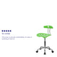 Apple Green |#| Vibrant Apple Green and Chrome Swivel Task Office Chair with Tractor Seat