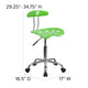 Apple Green |#| Vibrant Apple Green and Chrome Swivel Task Office Chair with Tractor Seat